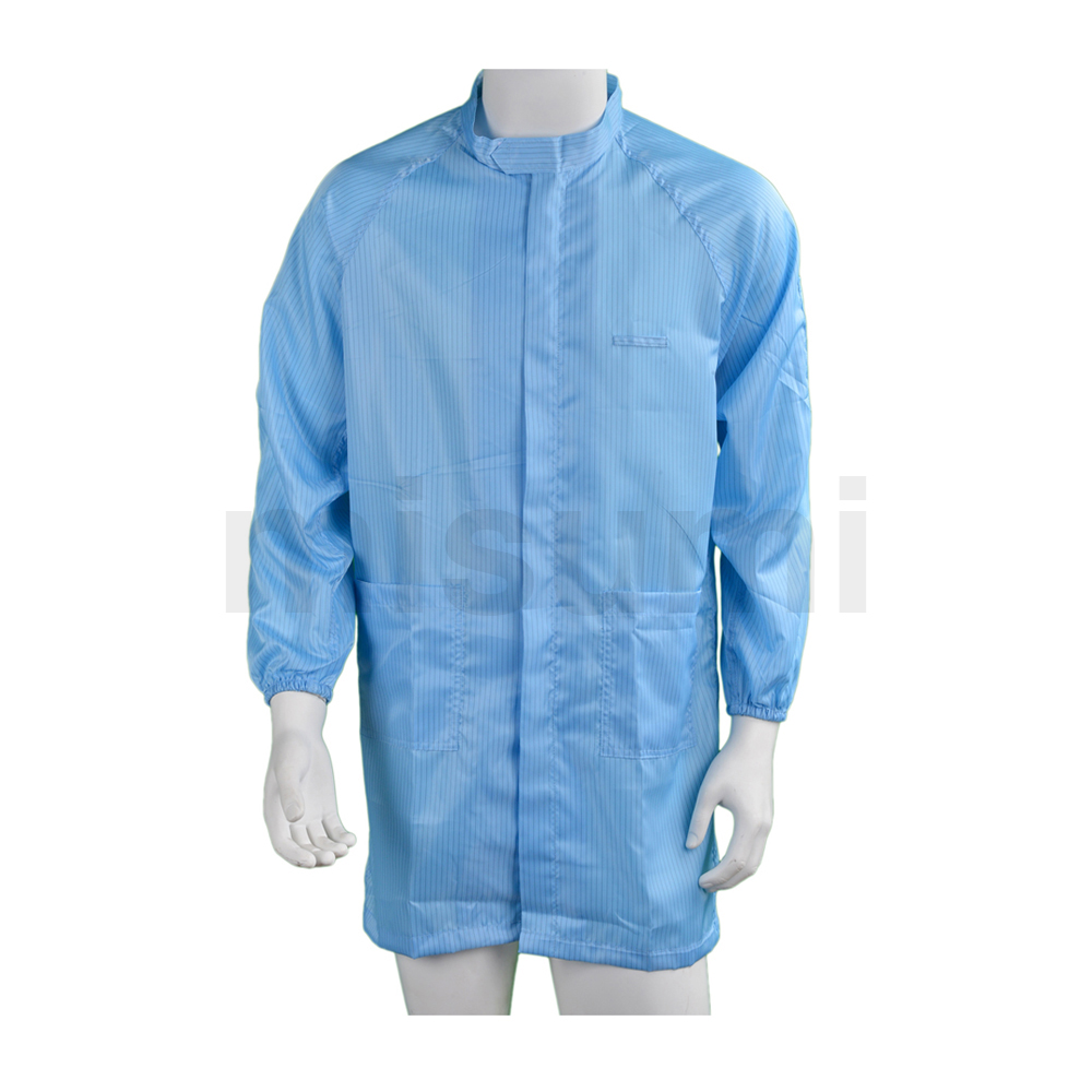 藍(lán)色條紋防靜電立領(lǐng)拉鏈大褂